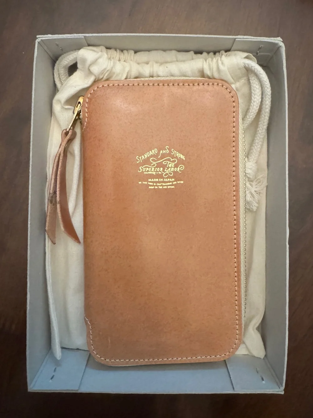 The Superior Labor Natural Cordovan Leather Zip Pen Case